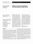 Research paper thumbnail of Influence of pressure and temperature on the flow behaviour of heavy fuel oils