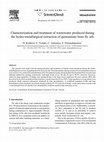 Research paper thumbnail of Characterization and treatment of wastewater produced during the hydro-metallurgical extraction of germanium from fly ash