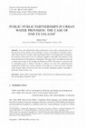 Research paper thumbnail of Public-public partnerships in Urban water provision: The case of Dar es Salaam