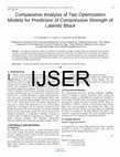 Research paper thumbnail of Comparative Analysis of Two Optimization Models for Prediction of Compressive Strength of Lateritic Block