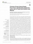 Research paper thumbnail of Crimean–Congo Hemorrhagic Fever Virus and Borrelia burgdorferi sensu lato in Ticks from Kosovo and Albania