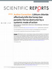 Research paper thumbnail of Author Correction: Lithium chloride effectively kills the honey bee parasite Varroa destructor by a systemic mode of action