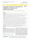 Research paper thumbnail of Carboxylate derivatives of tributyltin (IV) complexes as anticancer and antileishmanial agents