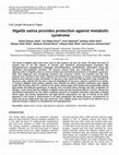 Research paper thumbnail of Nigella sativa provides protection against metabolic syndrome