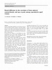 Research paper thumbnail of Racial difference in the correlates of bone mineral content/density and age at peak among reproductive-aged women