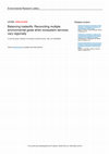 Research paper thumbnail of Balancing tradeoffs: Reconciling multiple environmental goals when ecosystem services vary regionally