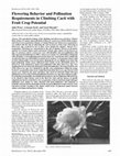 Research paper thumbnail of Flowering Behavior and Pollination Requirements in Climbing Cacti with Fruit Crop Potential