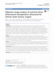 Research paper thumbnail of Objective image analysis of real-time three-dimensional intraoperative ultrasound for intrinsic brain tumour surgery