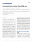 Research paper thumbnail of Real-time intraoperative ultrasound in brain surgery: neuronavigation and use of contrast-enhanced image fusion