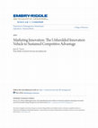 Research paper thumbnail of Marketing innovation: the unheralded innovation vehicle to sustained competitive advantage