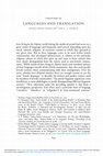 Research paper thumbnail of Languages and translation