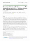 Research paper thumbnail of Correlation of structure, function and protein dynamics in GH7 cellobiohydrolases from Trichoderma atroviride, T. reesei and T. harzianum