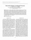 Research paper thumbnail of Microseismic impulses as earthquake precursors