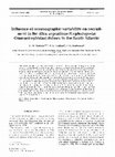 Research paper thumbnail of Influence of oceanographic variability on recruitment in the Illex argentinus (Cephalopoda:Ommastrephidae) fishery in the South Atlantic