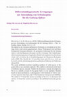 Research paper thumbnail of Differentialdiagnostische Erwägungen zur Anwendung von Artkonzepten für die Gattung Ophrys