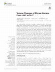 Research paper thumbnail of Volume Changes of Elbrus Glaciers From 1997 to 2017