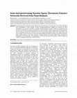 Research paper thumbnail of Semi-Interpenetrating Novolac-Epoxy Thermoset Polymer Networks Derived from Plant Biomass