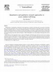 Research paper thumbnail of Quantitative and qualitative research approaches to assess student well-being