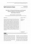 Research paper thumbnail of The Effect of Financial Performance and Financial Distress Indicators to the Stock Price of Bank Rakyat Indonesia