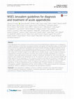 Research paper thumbnail of WSES Jerusalem guidelines for diagnosis and treatment of acute appendicitis