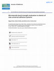 Research paper thumbnail of Microtensile bond strength evaluation to dentin of new universal adhesive systems