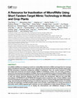 Research paper thumbnail of A Resource for Inactivation of microRNAs Using Short Tandem Target Mimic Technology in Model and Crop Plants