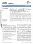 Research paper thumbnail of Cu2O@PNIPAM core–shell microgels as novel inkjet materials for the preparation of CuO hollow porous nanocubes gas sensing layers