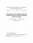 Research paper thumbnail of Determination of optimum operating conditions and simulation of drying in a textile drying process