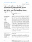 Research paper thumbnail of Adjuvanted poly(lactic-co-glycolic) acid nanoparticle-entrapped inactivated porcine reproductive and respiratory syndrome virus vaccine elicits cross-protective immune response in pigs