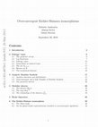 Research paper thumbnail of Overconvergent Eichler–Shimura isomorphisms