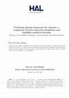 Research paper thumbnail of Predicting playing frequencies for clarinets: A comparison between numerical simulations and simplified analytical formulas