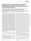 Research paper thumbnail of Regulation of Hyaluronan (HA) Metabolism Mediated by HYBID ( HY aluronan B inding Protein I nvolved in HA D epolymerization, KIAA1199) and HA Synthases in Growth Factor-stimulated Fibroblasts