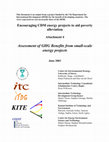 Research paper thumbnail of Assessment of GHG Benefits from small-scale energy projects