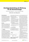 Research paper thumbnail of Atomlagenabscheidung als Werkzeug für die Nanotechnologie