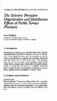 Research paper thumbnail of The Selective Providers: Organization and Distribution Effects of Public Service Provision