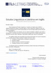 Research paper thumbnail of Estudos Linguísticos e Literários em Inglês