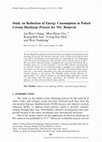 Research paper thumbnail of Study on reduction of energy consumption in pulsed corona discharge process for NOx removal