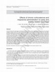 Research paper thumbnail of Effects of chronic corticosterone and imipramine administration on panic and anxiety-related responses