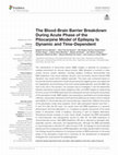 Research paper thumbnail of The Blood-Brain Barrier Breakdown During Acute Phase of the Pilocarpine Model of Epilepsy Is Dynamic and Time-Dependent