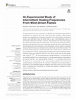 Research paper thumbnail of An Experimental Study of Intermittent Heating Frequencies From Wind-Driven Flames