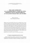 Research paper thumbnail of The LGBT Community as a Stakeholder in Communicating Corporate Social Responsibility: An Analysis of Selected Case Studies