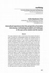 Research paper thumbnail of Intercultural Experiences from the Perspective of Narrative Interviewing: Methodological Pitfalls and Challenges in the Eyes of the Student and the Teacher