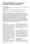 Research paper thumbnail of AC electrical conductivity of electron beam evaporated Cu-GeO2 thin cermet films