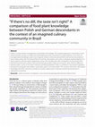 Research paper thumbnail of "If there's no dill, the taste isn't right!" A comparison of food plant knowledge between Polish and German descendants in the context of an imagined culinary community in Brazil