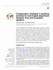 Research paper thumbnail of Compensation strategies in speaking activities for non-English department students: poor and competent speakers