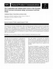 Research paper thumbnail of The Composition and Antimicrobial Activity of the Essential Oil of Teucrium Stocksianum Subsp. Stocksianum Leaf from Oman