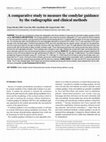 Research paper thumbnail of A comparative study to measure the condylar guidance by the radiographic and clinical methods