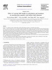 Research paper thumbnail of Effect of varying bulb height on articulation and nasalance in maxillectomy patients with hollow bulb obturator