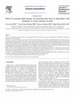 Research paper thumbnail of Effect of occlusal splint therapy on maximum bite force in individuals with moderate to severe attrition of teeth