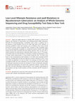 Research paper thumbnail of Low-Level Rifampin Resistance and rpoB Mutations in Mycobacterium tuberculosis: an Analysis of Whole-Genome Sequencing and Drug Susceptibility Test Data in New York